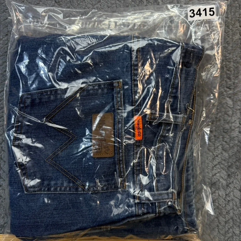 Wrangler FR Jeans Mens 40x29 Blue Straight Leg Advanced Comfort Flame Resistant
